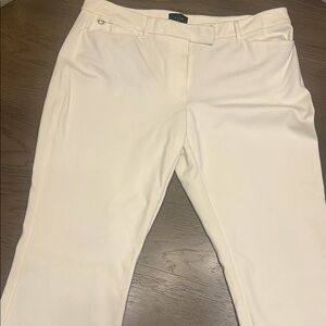 White House Black Market Cream Boot Cut Pants